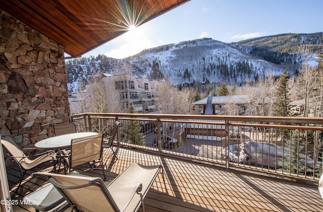 1325 Westhaven Dr Unit A302, Vail, CO 81657 - balcony with a mountain view and outdoor dining space