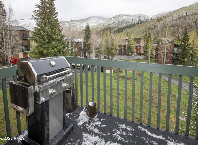 4480 Timber Falls Ct Unit 1507, Vail, CO 81657 - view of patio / terrace featuring grilling area and a mountain view