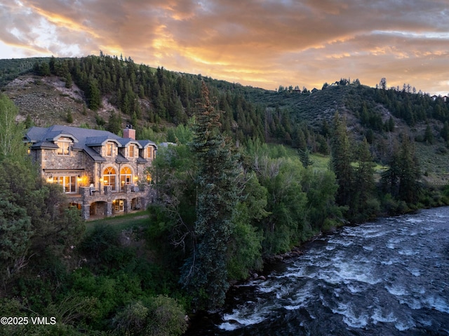 8 Rue Riviere Rd, Edwards, CO 81632 - aerial view at dusk of a forest view and a water view