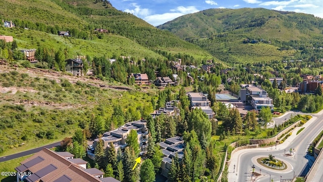 1230 Lions Ridge Loop Unit 2-D, Vail, CO 81657 - aerial view of property and surrounding area with a mountainous background and nearby suburban area