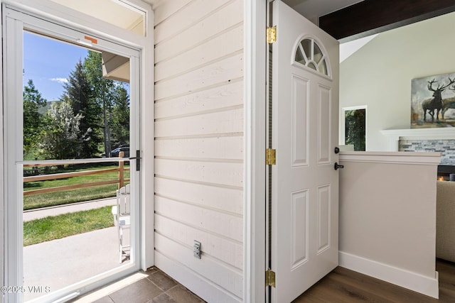 interior space with baseboards