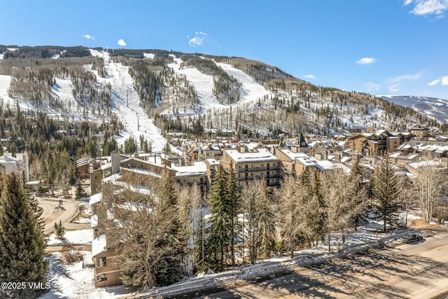 property view of mountains featuring a residential view