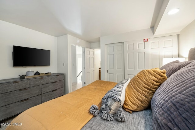 bedroom featuring a closet