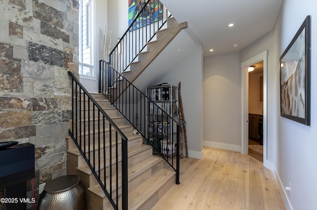 2682 E Haystacker Dr, Eagle, CO 81631 - stairway featuring wood-type flooring and recessed lighting
