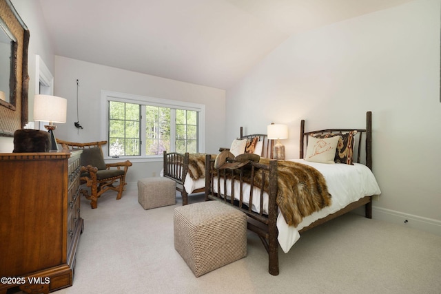 1724 Paintbrush, Avon, CO 81620 - bedroom featuring carpet, lofted ceiling, and baseboards