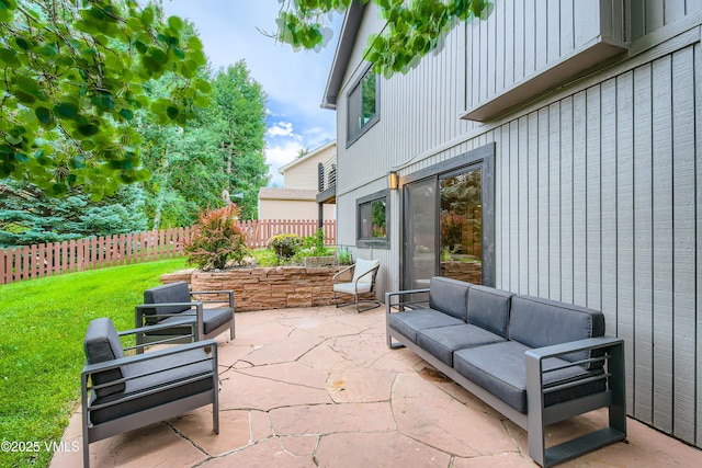 11 Spruce Cir, Edwards, CO 81632 - fenced backyard featuring an outdoor living space and a patio