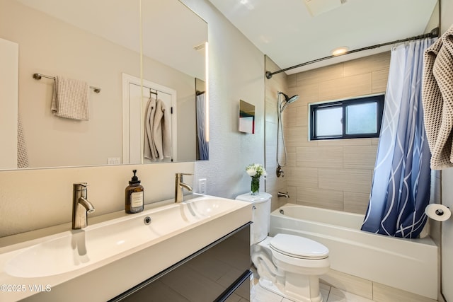 11 Spruce Cir, Edwards, CO 81632 - bathroom featuring shower / tub combo, vanity, and tile patterned floors