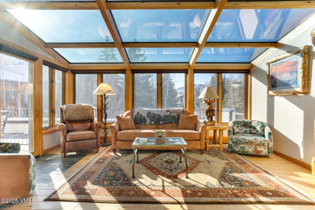 view of sunroom