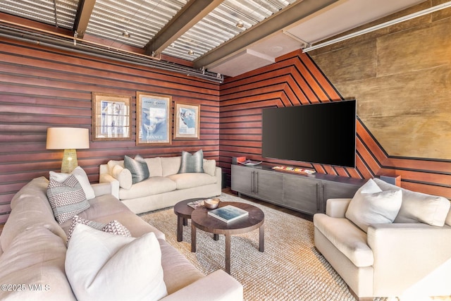 living room featuring wood-type flooring