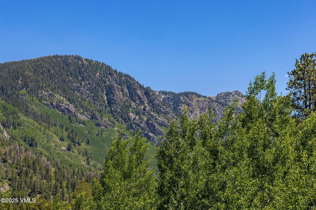 5074 Main Gore Dr S Unit B, Vail, CO 81657 - view of mountain backdrop with a forest