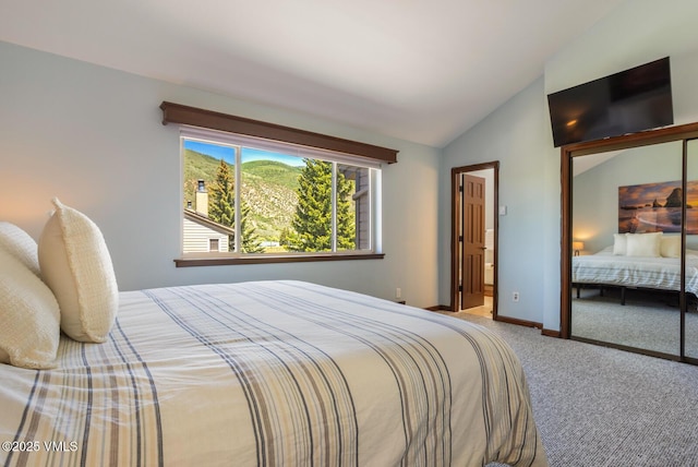 89 Columbine Cir Unit 2, Avon, CO 81620 - bedroom with carpet and vaulted ceiling
