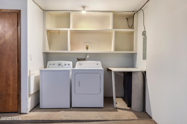89 Columbine Cir Unit 2, Avon, CO 81620 - laundry area with washer and dryer and electric panel