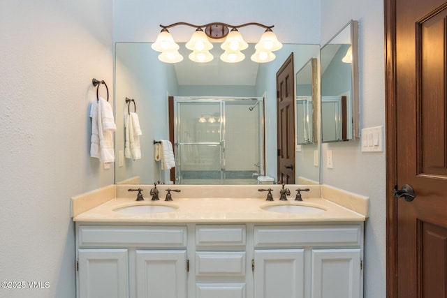 89 Columbine Cir Unit 2, Avon, CO 81620 - bathroom with an enclosed shower and double vanity