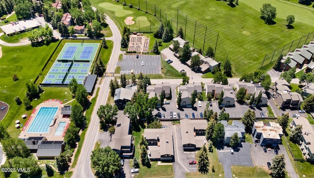 89 Columbine Cir Unit 2, Avon, CO 81620 - aerial perspective of suburban area with a golf course and a pool