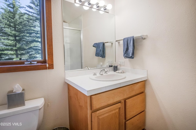 4030 Bighorn Rd Lot 1-B, Vail, CO 81657 - bathroom with vanity, toilet, and an enclosed shower