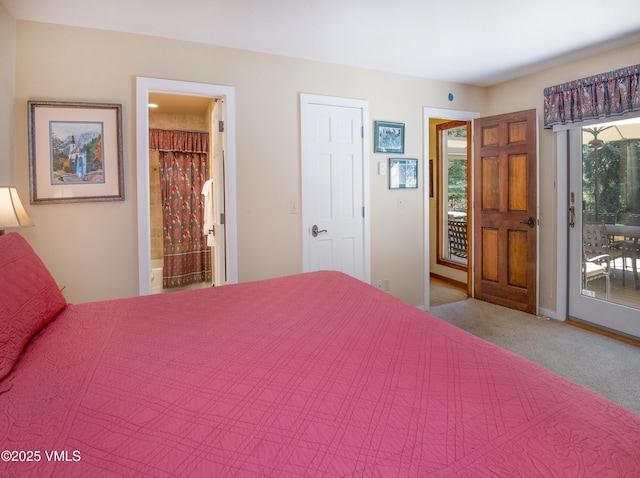 4030 Bighorn Rd Lot 1-B, Vail, CO 81657 - carpeted bedroom with access to outside and connected bathroom