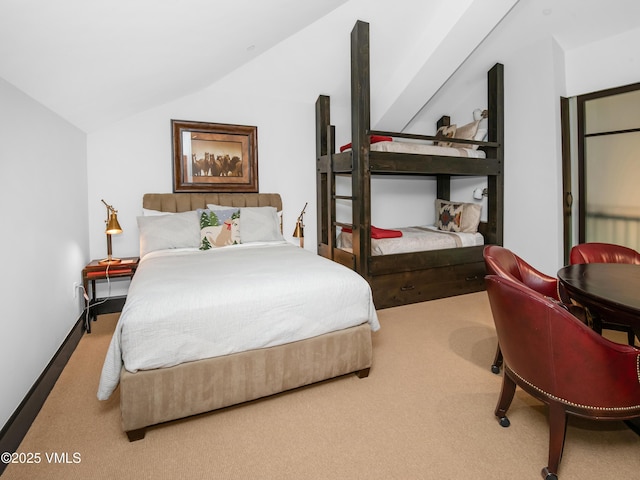 320 Hummingbird Dr Unit A201, Avon, CO 81620 - carpeted bedroom with vaulted ceiling