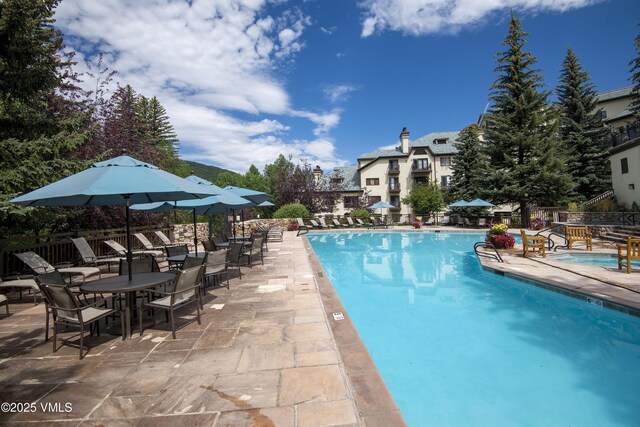 120 Offerson Rd Unit D330, Beaver Creek, CO 81620 - community pool with fence and a patio