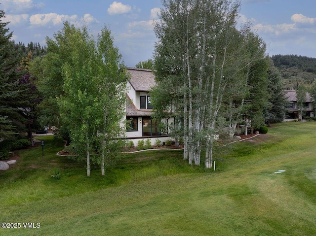 170 Wildflower Unit 12, Edwards, CO 81632 - view of front of home with a front yard, stucco siding, and a shingled roof
