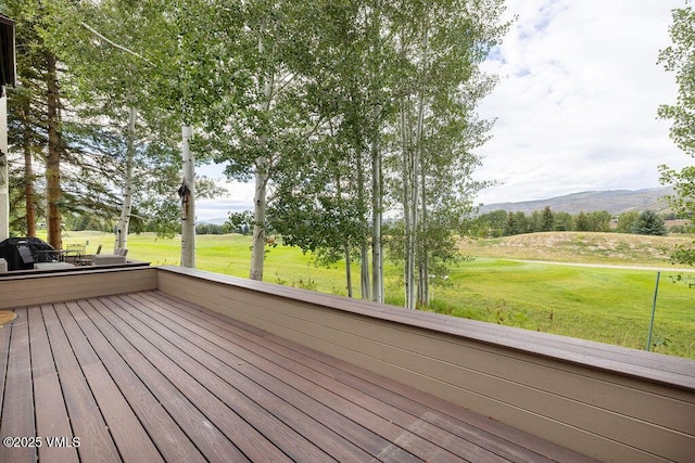 170 Wildflower Unit 12, Edwards, CO 81632 - wooden deck featuring a yard and a mountain view