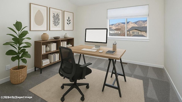 804 Chickadee Ln, Gypsum, CO 81637 - office area with carpet flooring and baseboards