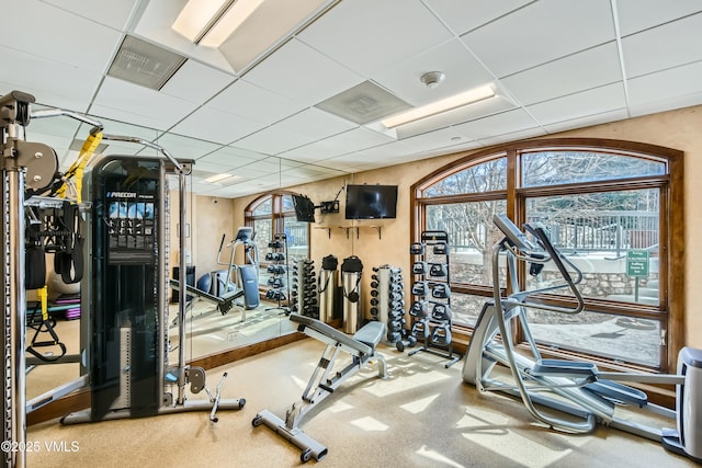 1120 Village Rd Unit 306, Beaver Creek, CO 81620 - gym featuring a drop ceiling