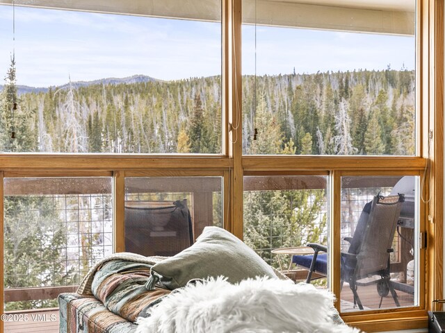 balcony featuring area for grilling and a mountain view