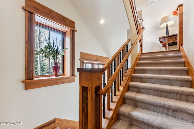 102 Village Walk, Beaver Creek, CO 81620 - staircase featuring visible vents