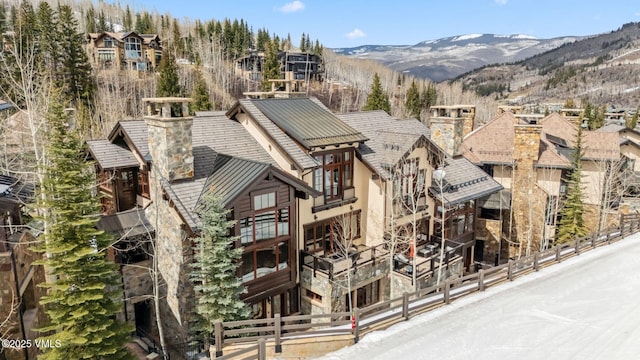 102 Village Walk, Beaver Creek, CO 81620 - bird's eye view featuring a mountain view