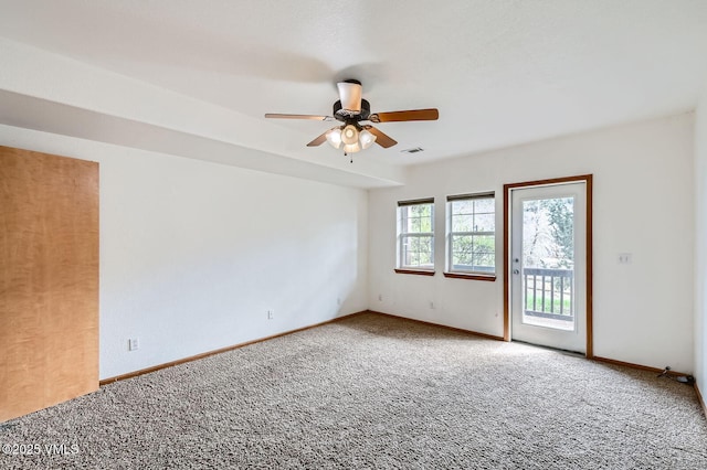 35 Chelsea Ct Unit 9, Eagle, CO 81631 - carpeted spare room with baseboards, visible vents, and ceiling fan