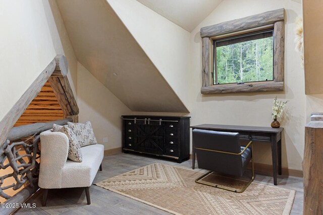 12 Cabin Creek Ln, Edwards, CO 81632 - living area with vaulted ceiling and wood finished floors