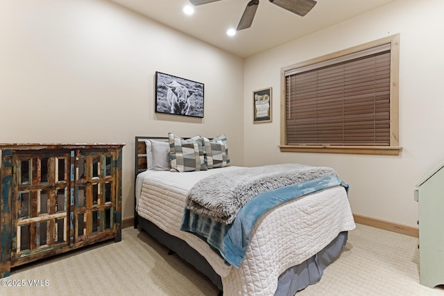 12 Cabin Creek Ln, Edwards, CO 81632 - bedroom with carpet floors, recessed lighting, and ceiling fan