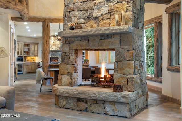 12 Cabin Creek Ln, Edwards, CO 81632 - living room featuring hardwood / wood-style flooring and beverage cooler