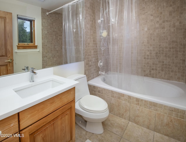 3827 Lupine Dr Unit B, Vail, CO 81657 - full bath featuring tile patterned floors, tiled shower / bath combo, and vanity