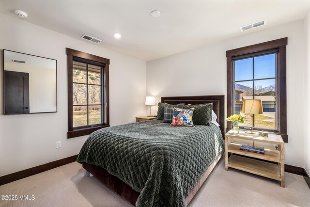 687 Hunters View Ln, Eagle, CO 81631 - bedroom with carpet, multiple windows, baseboards, and recessed lighting