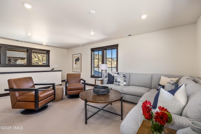 687 Hunters View Ln, Eagle, CO 81631 - living room with recessed lighting, baseboards, and carpet floors