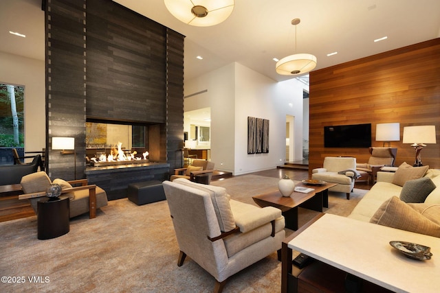 344 Beaver Dam Rd, Vail, CO 81657 - common area with wood walls and a towering ceiling