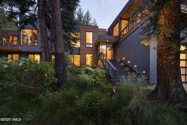344 Beaver Dam Rd, Vail, CO 81657 - view of front of home featuring stairs