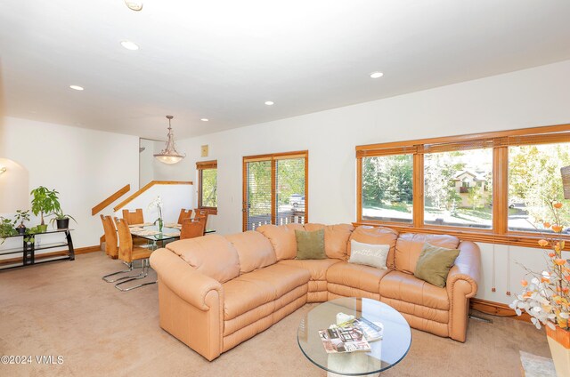 view of carpeted living room