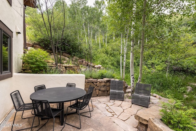 2417 Garmisch Dr Unit B, Vail, CO 81657 - view of patio featuring outdoor dining area