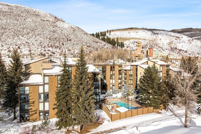 exterior space with a mountain view