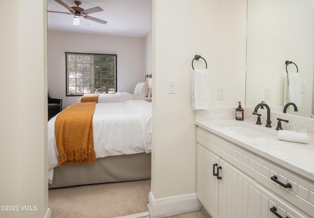 bedroom featuring sink