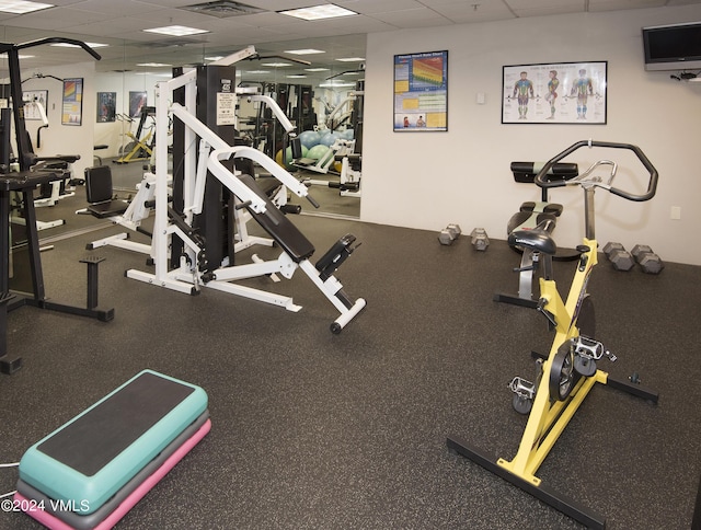 1100 N Frontage Rd Unit 1519, Vail, CO 81657 - gym featuring a drop ceiling