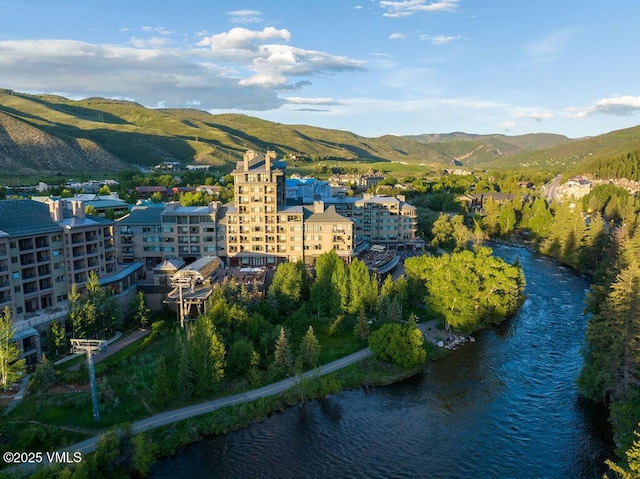 42 Riverfront Ln Unit Th-13, Avon, CO 81620 - drone / aerial view of a water and mountain view