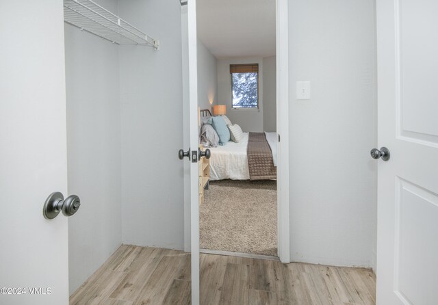 interior space featuring light wood-type flooring