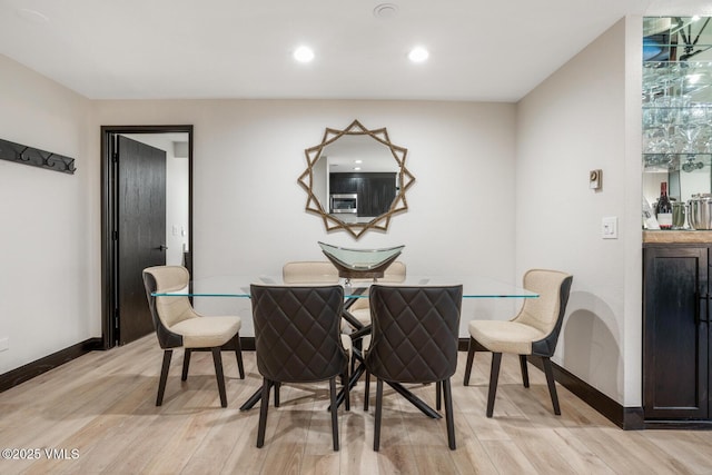 120 Offerson Rd Unit 7320, Beaver Creek, CO 81620 - dining room featuring light wood-style flooring and recessed lighting