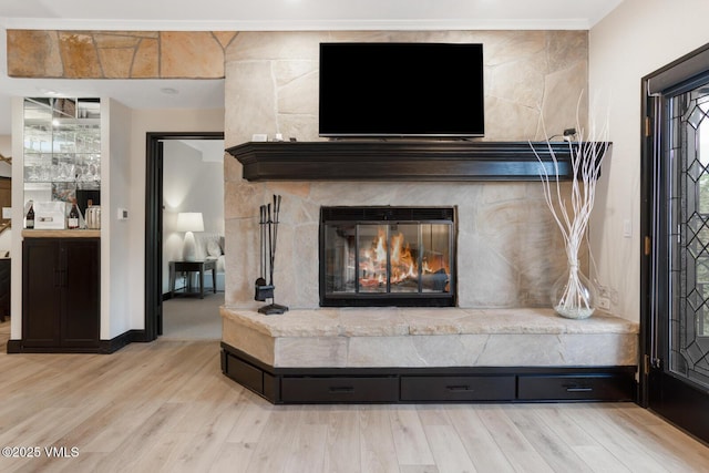120 Offerson Rd Unit 7320, Beaver Creek, CO 81620 - detailed view of wood finished floors and a fireplace