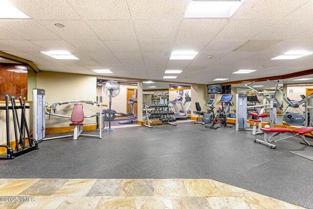 120 Offerson Rd Unit 7320, Beaver Creek, CO 81620 - gym featuring a drop ceiling