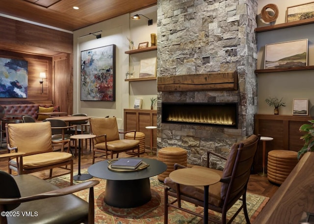 126 Riverfront Ln Unit 345, Avon, CO 81620 - lobby featuring wooden ceiling