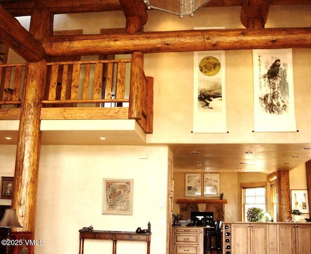 555 Charolais Cir, Edwards, CO 81632 - detailed view of beam ceiling and recessed lighting